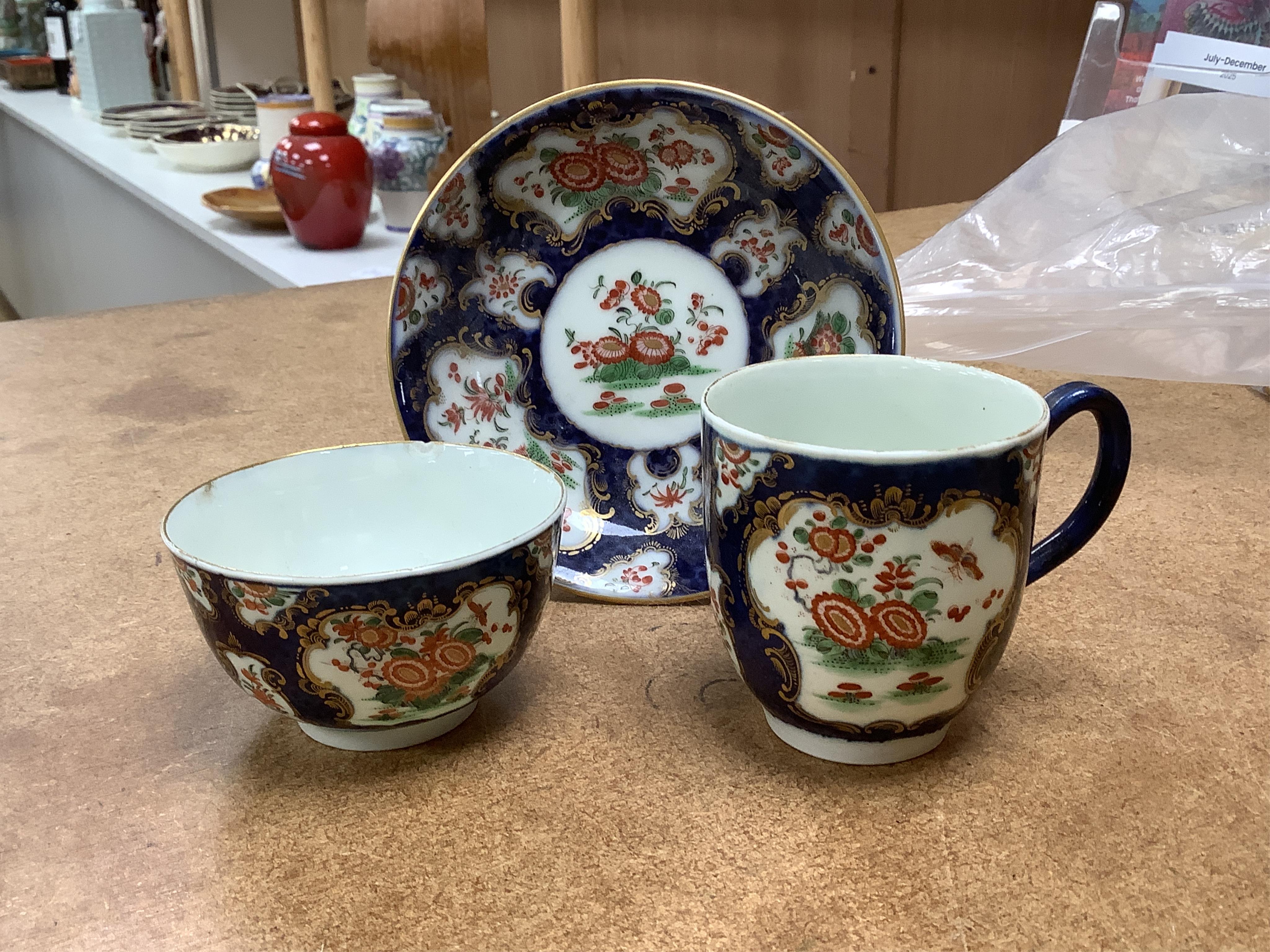 18th century and later ceramics to include first period Worcester, a Doulton ‘Peace’ figurine, Toby jug, etc